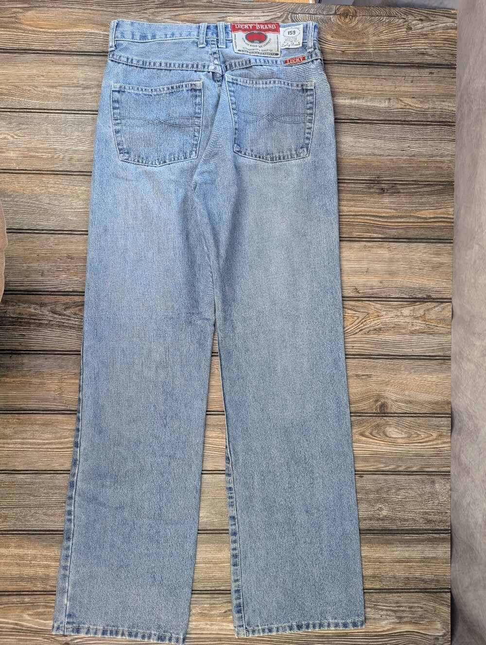 Vintage Lucky Brand Sz 6/28 USA Made 90s Button Fly Straight Jeans